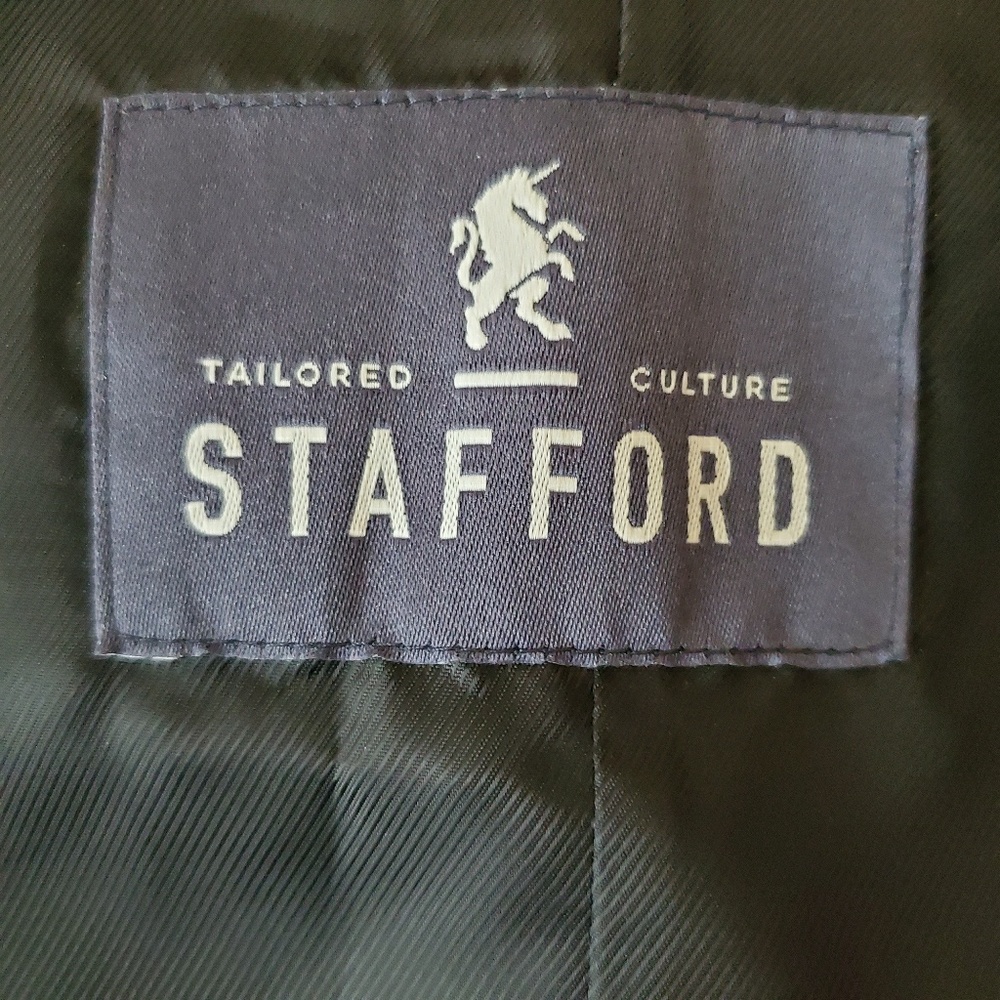NEW Stafford Wool Travel Classic Black Suit Vest - Picture 4 of 5